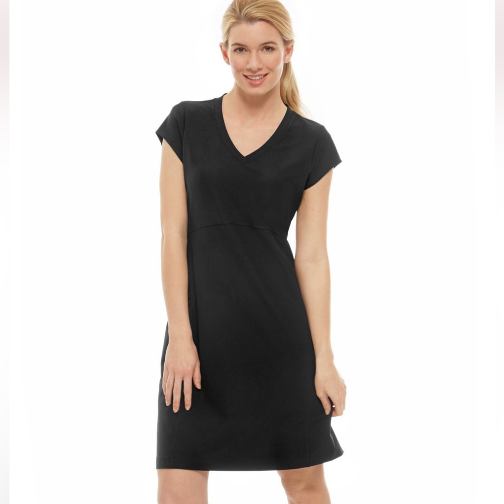 L.L. Bean Women's Fitness Dress black size medium stretch EUC